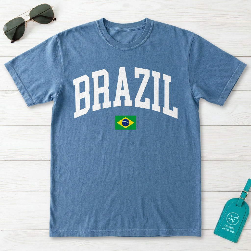 Brazil Collegiate Flag T-Shirt