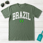 Brazil Collegiate Flag T-Shirt