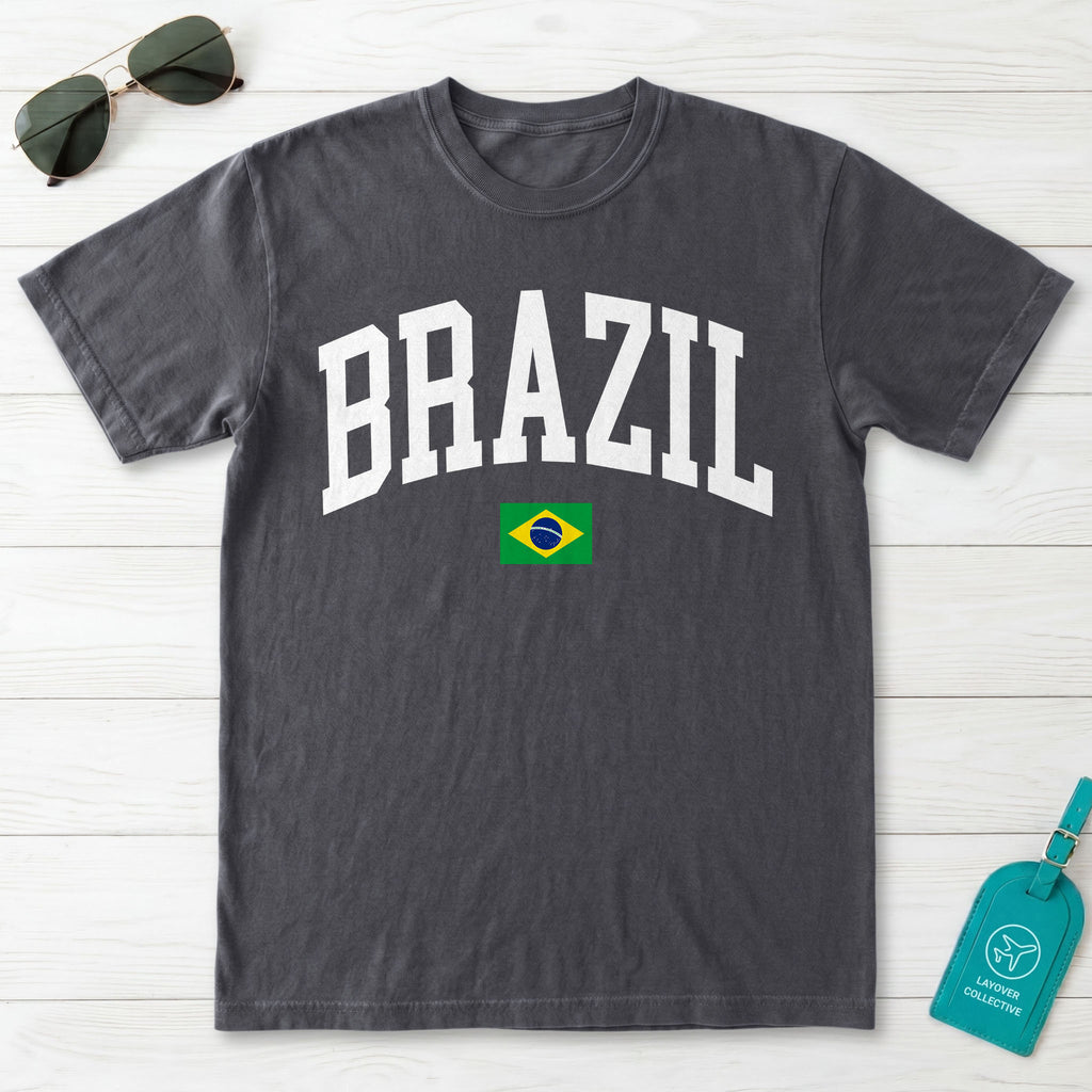 Brazil Collegiate Flag T-Shirt