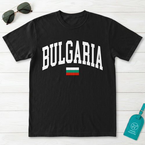 Bulgaria Collegiate Flag T-Shirt
