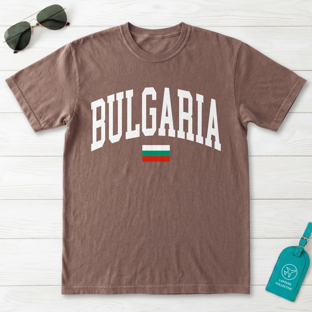 Bulgaria Collegiate Flag T-Shirt