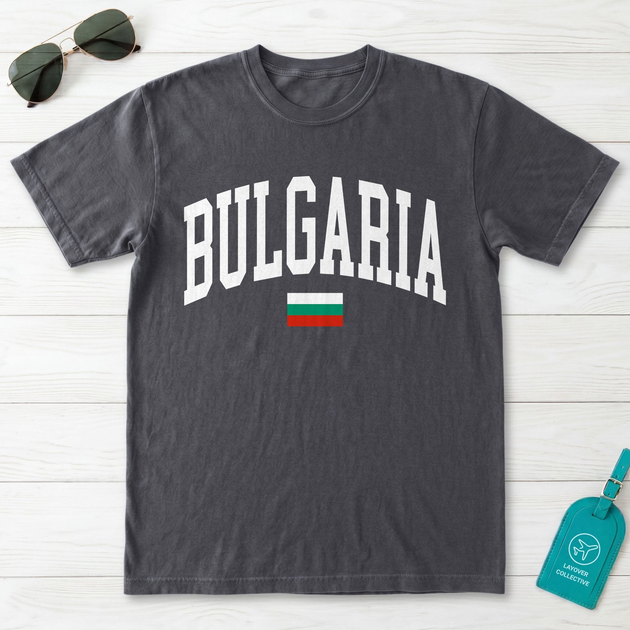 Bulgaria Collegiate Flag T-Shirt