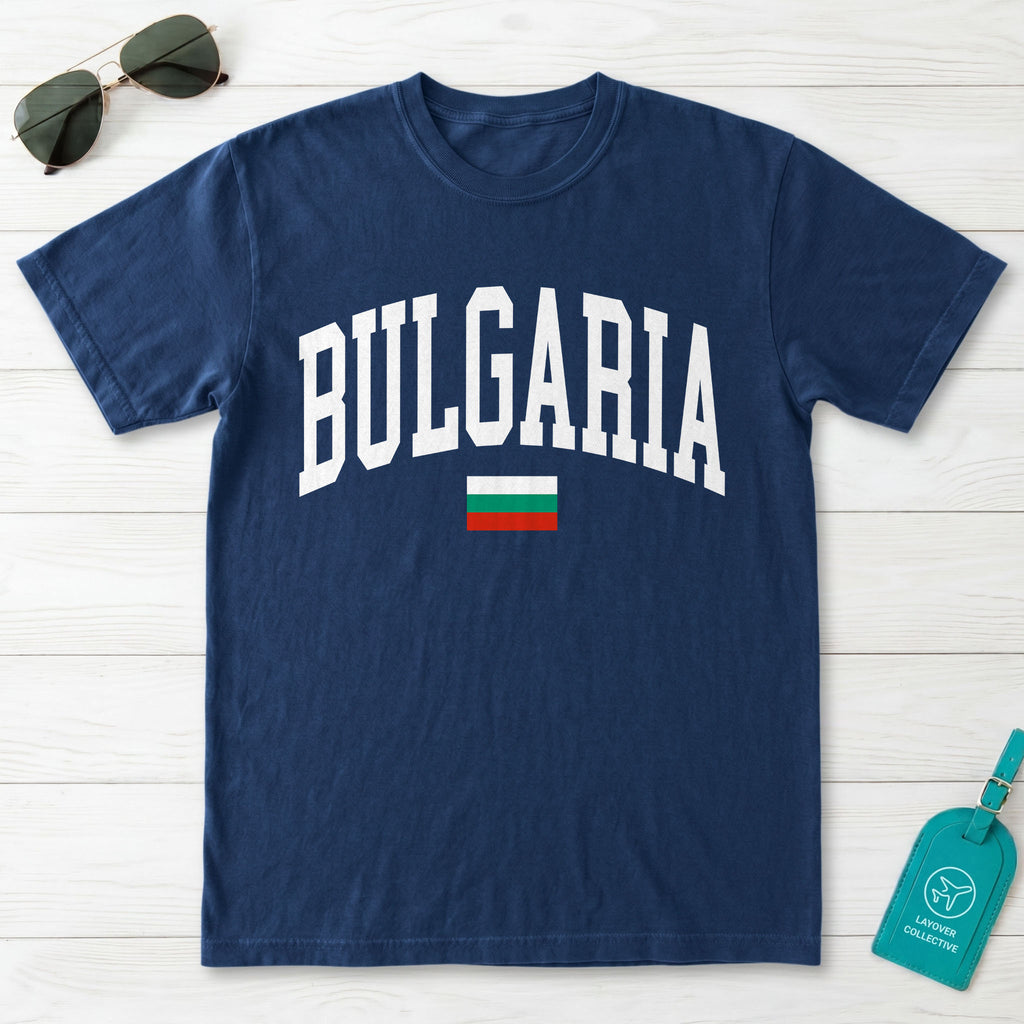 Bulgaria Collegiate Flag T-Shirt