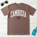 Cambodia Collegiate Flag T-Shirt