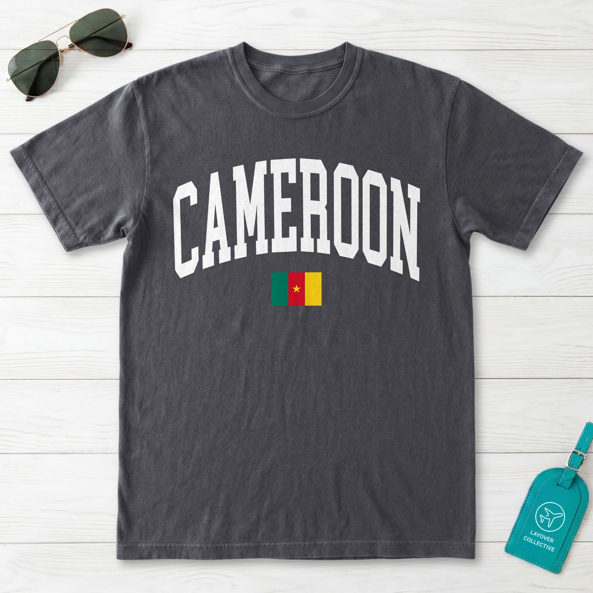 Cameroon Collegiate Flag T-Shirt