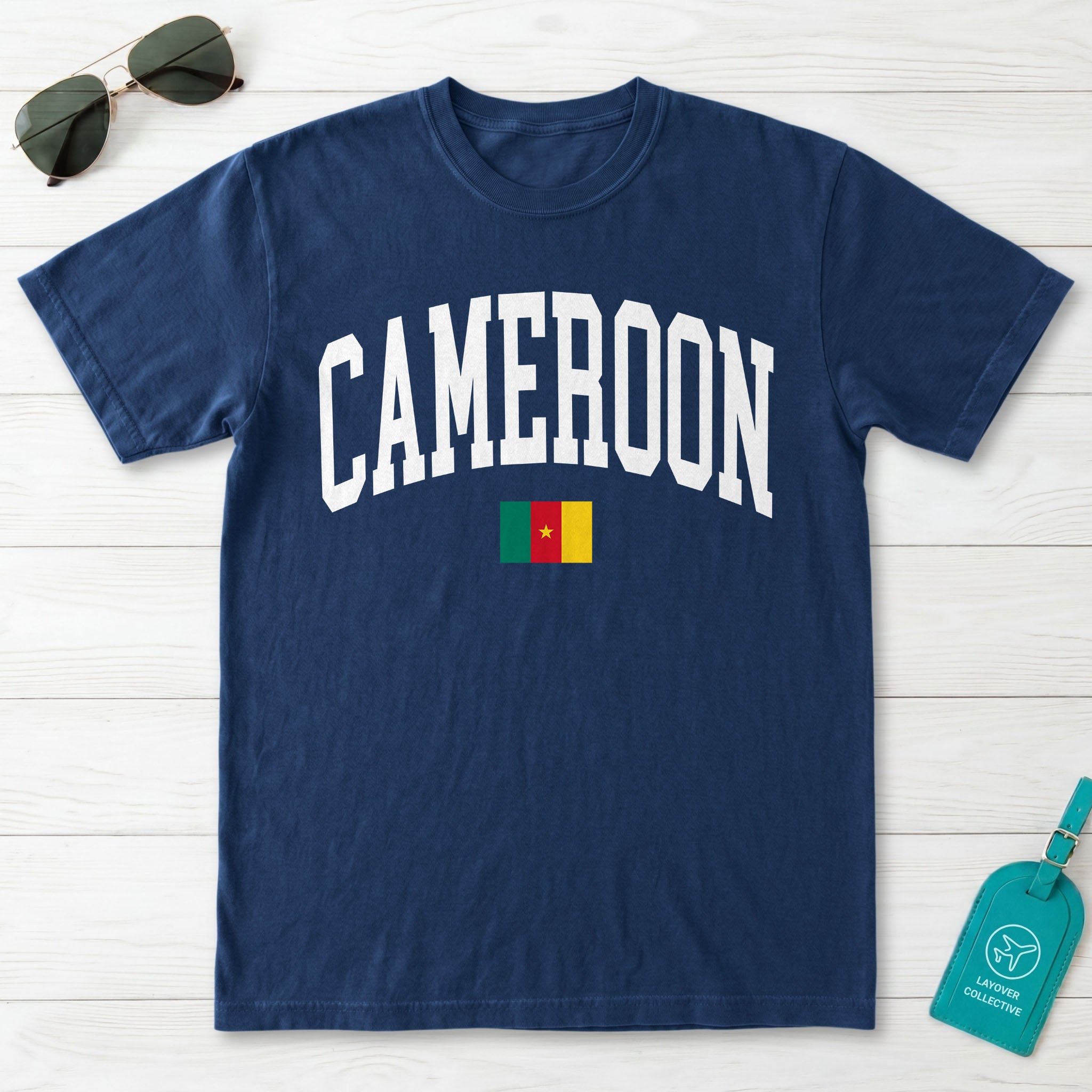 Cameroon Collegiate Flag T-Shirt