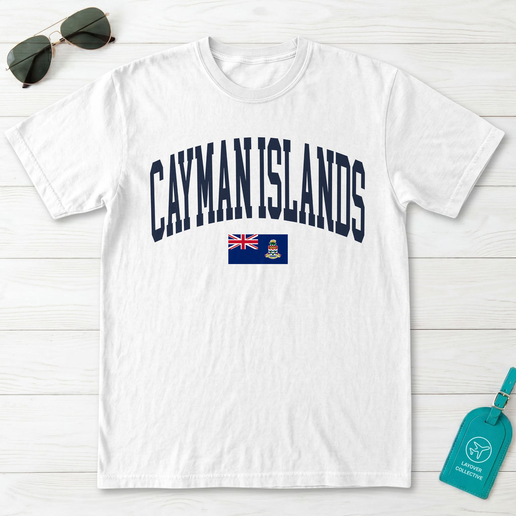 Cayman Islands Collegiate Flag T-Shirt