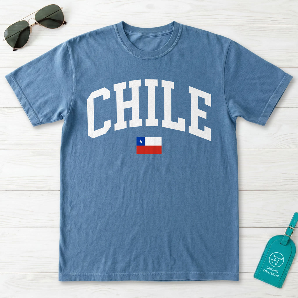 Chile Collegiate Flag T-Shirt