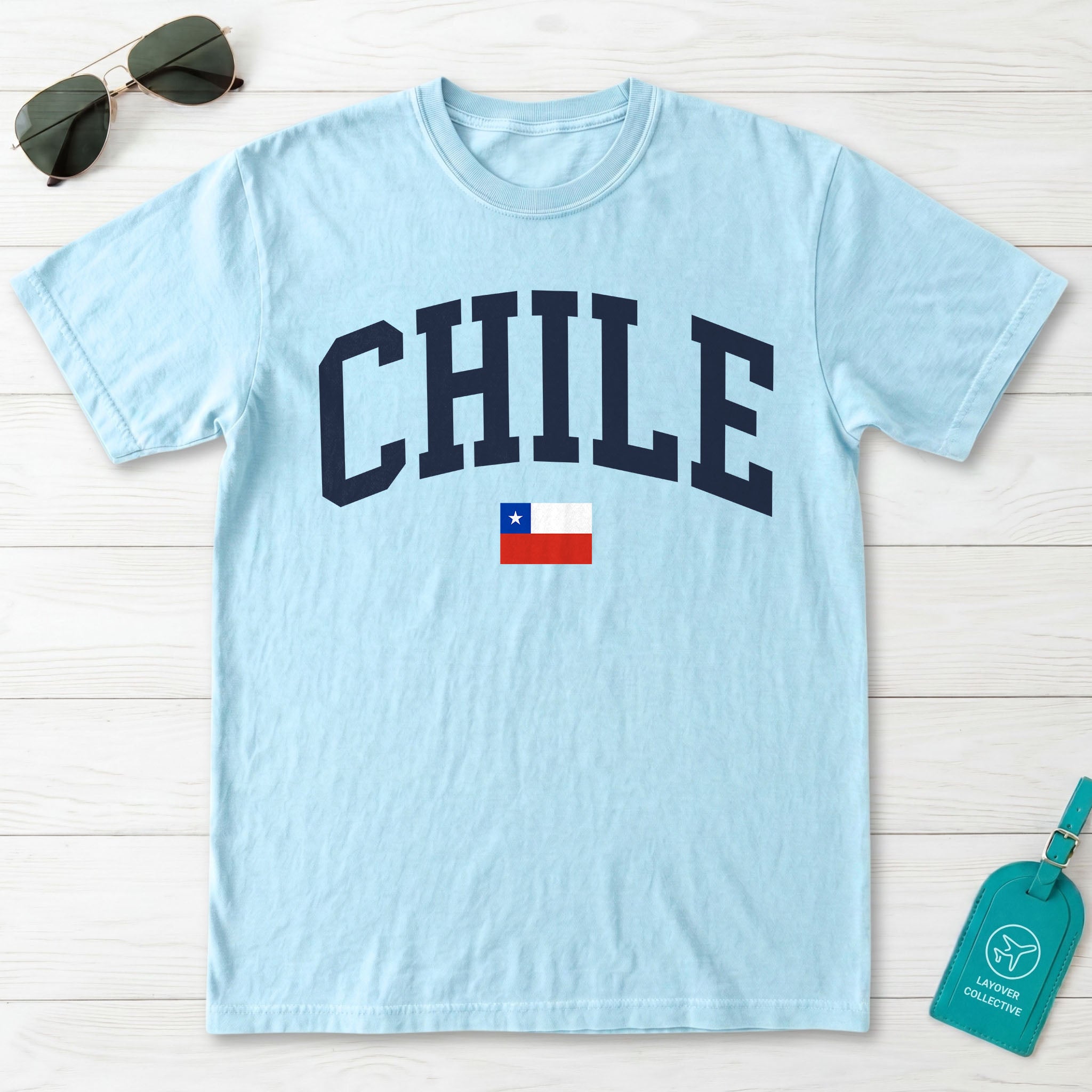 Chile Collegiate Flag T-Shirt