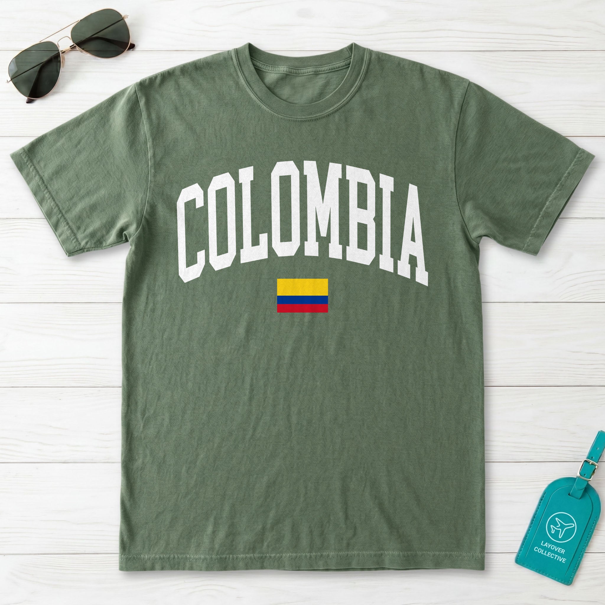 Colombia Collegiate Flag T-Shirt