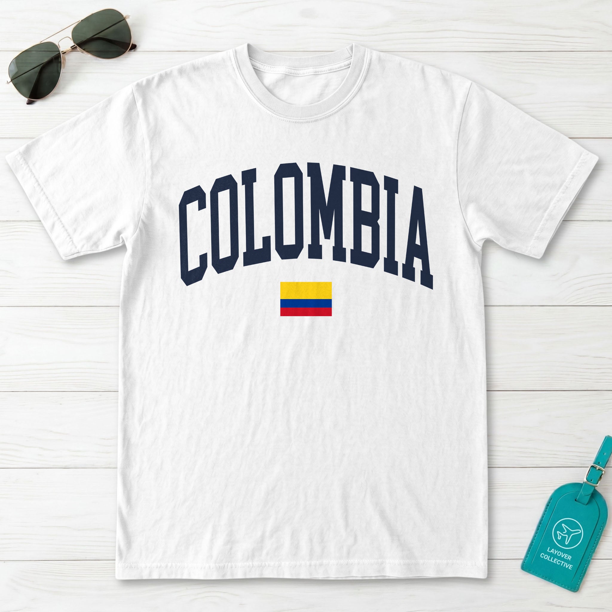 Colombia Collegiate Flag T-Shirt