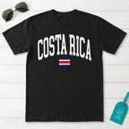 Costa Rica Collegiate Flag T-Shirt