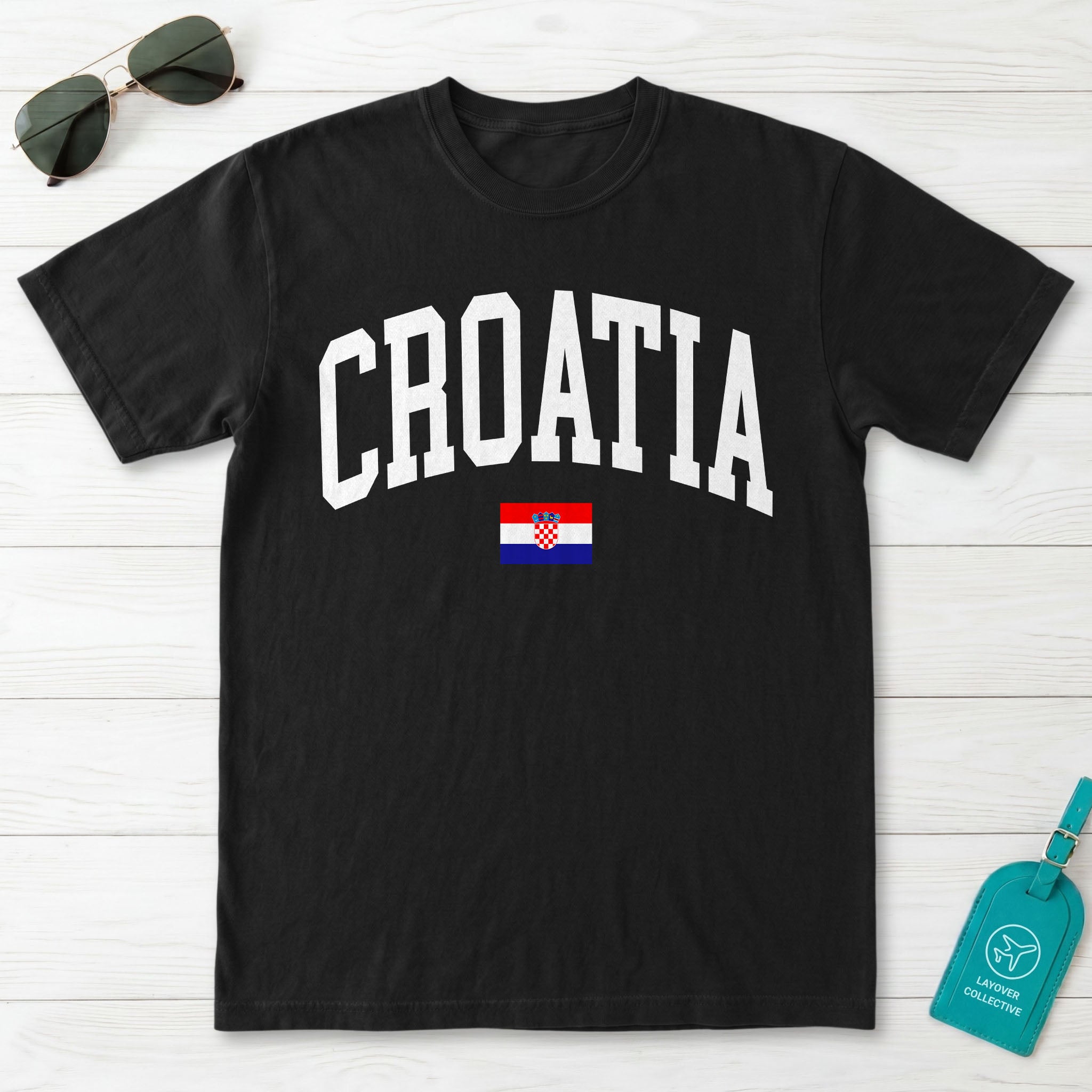 Croatia Collegiate Flag T-Shirt