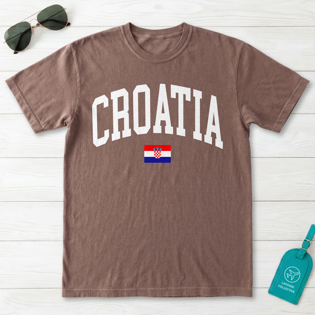 Croatia Collegiate Flag T-Shirt