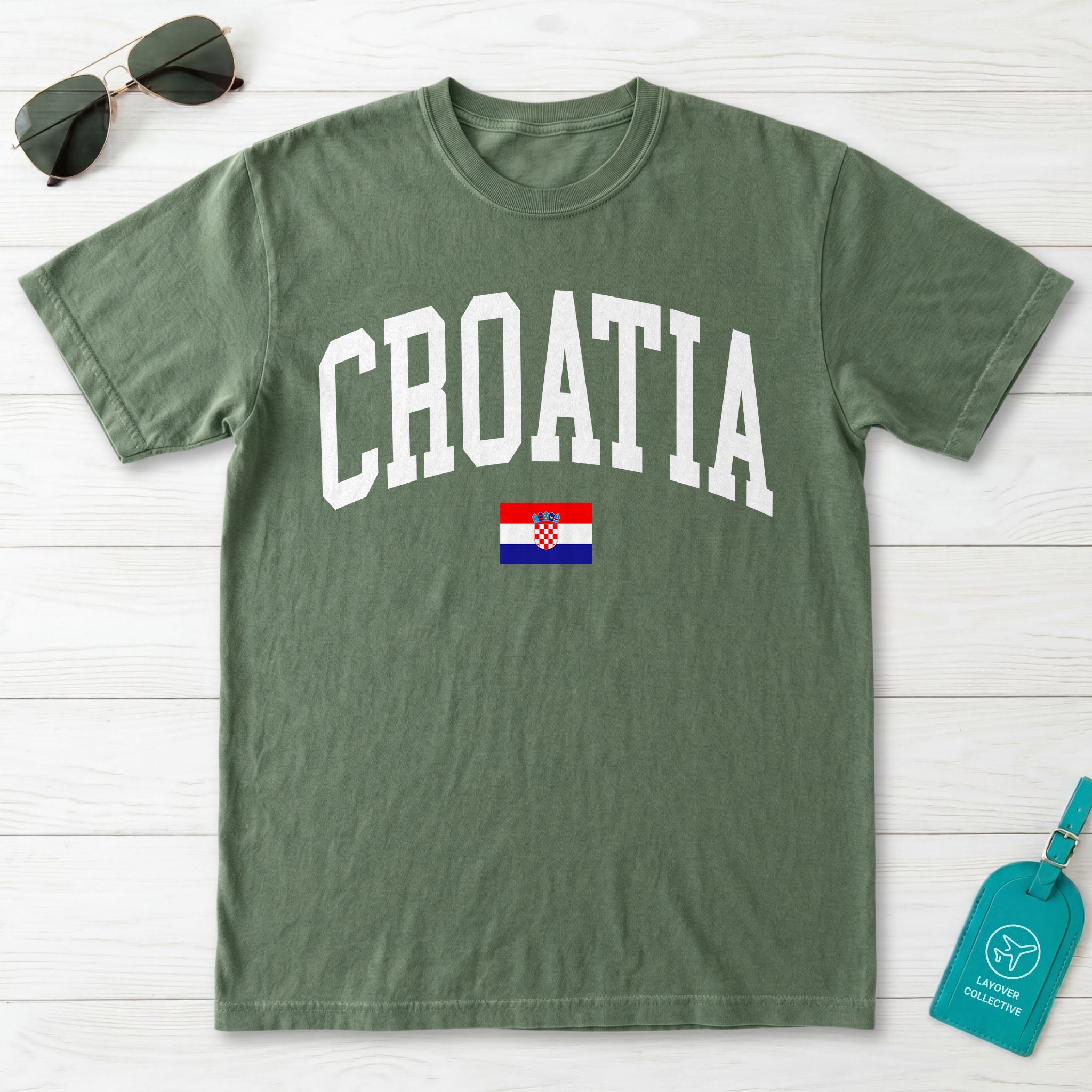 Croatia Collegiate Flag T-Shirt