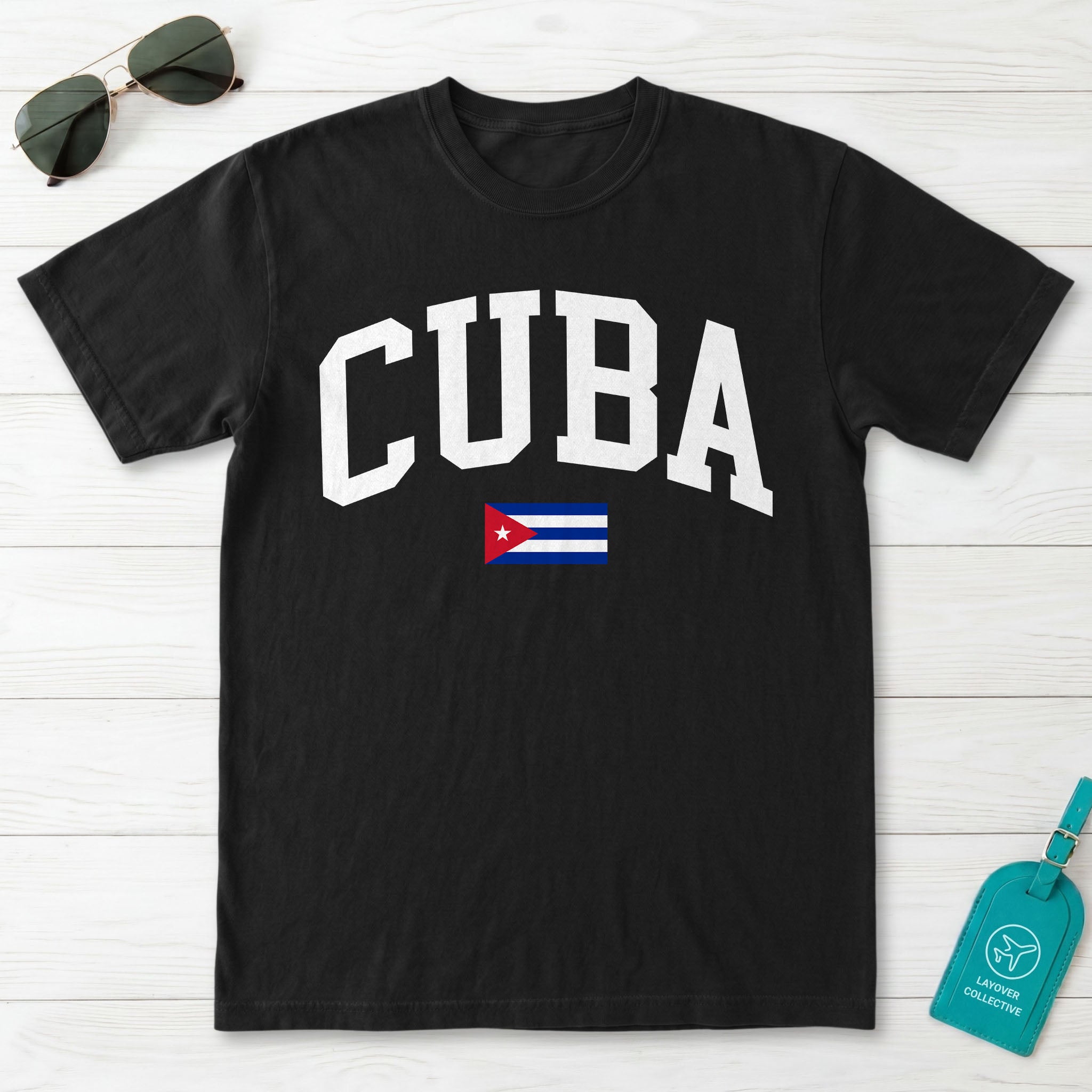 Cuba Collegiate Flag T-Shirt