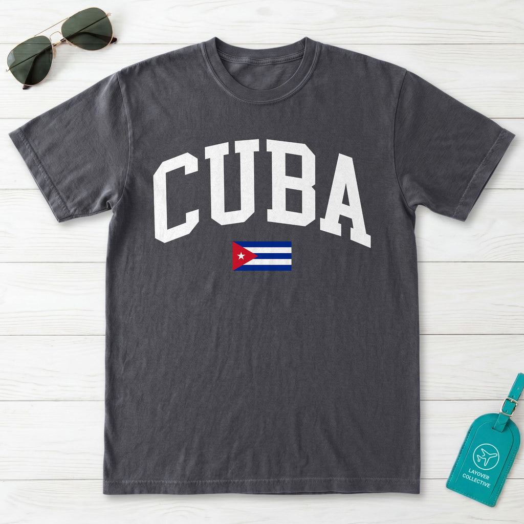 Cuba Collegiate Flag T-Shirt
