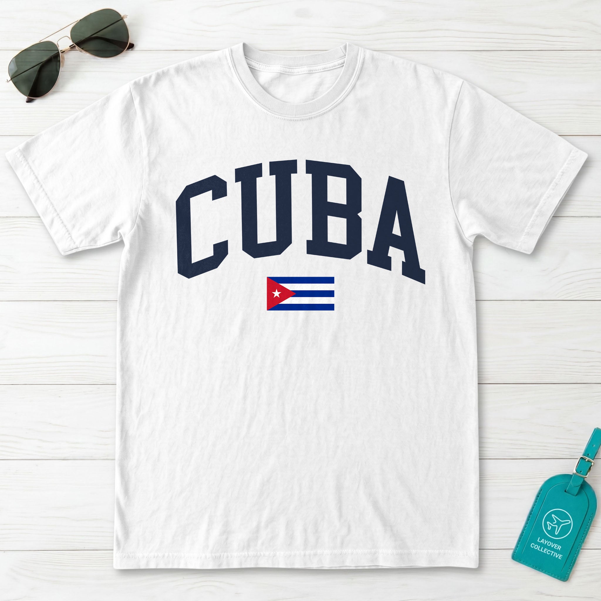 Cuba Collegiate Flag T-Shirt
