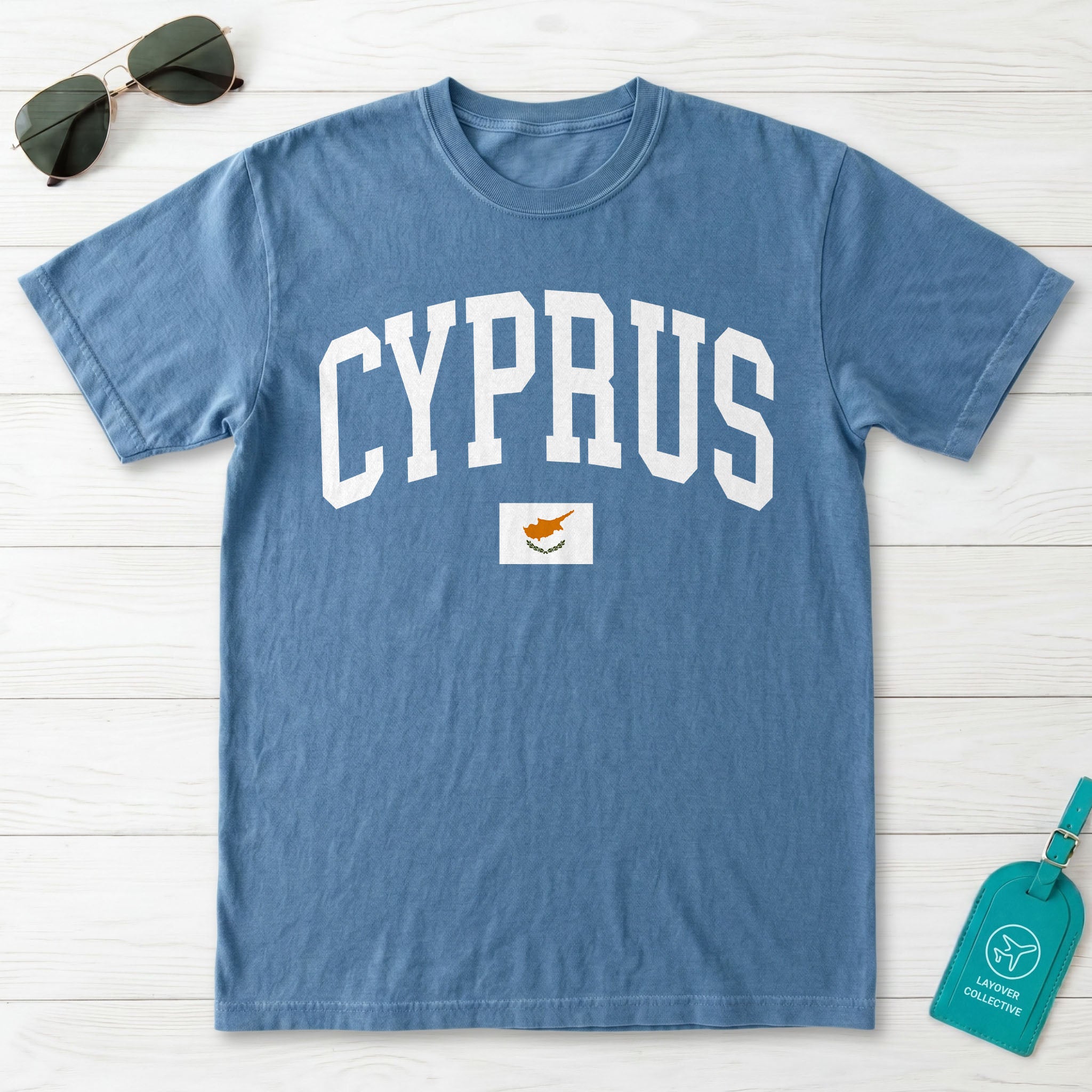 Cyprus Collegiate Flag T-Shirt