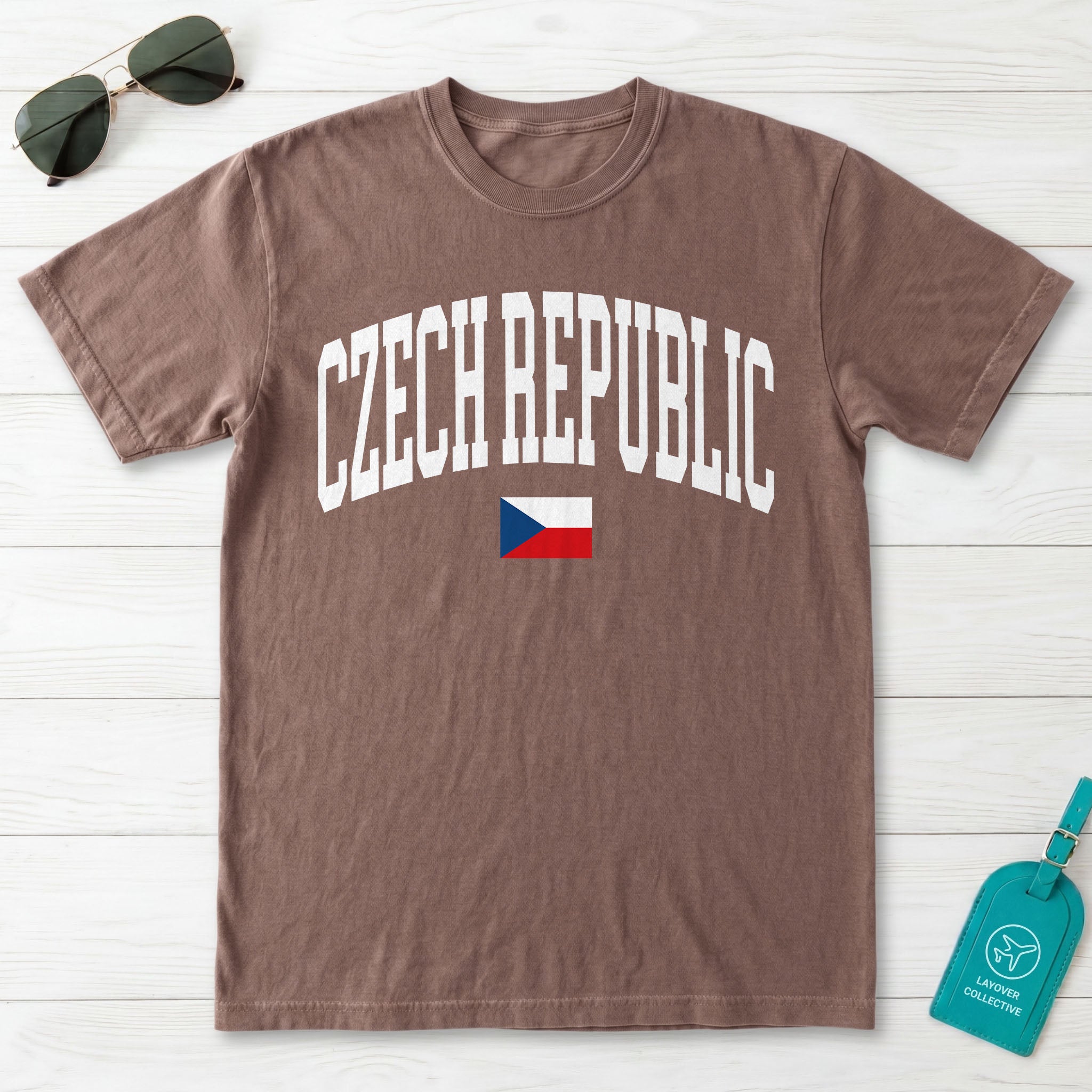 Czech Republic Collegiate Flag T-Shirt