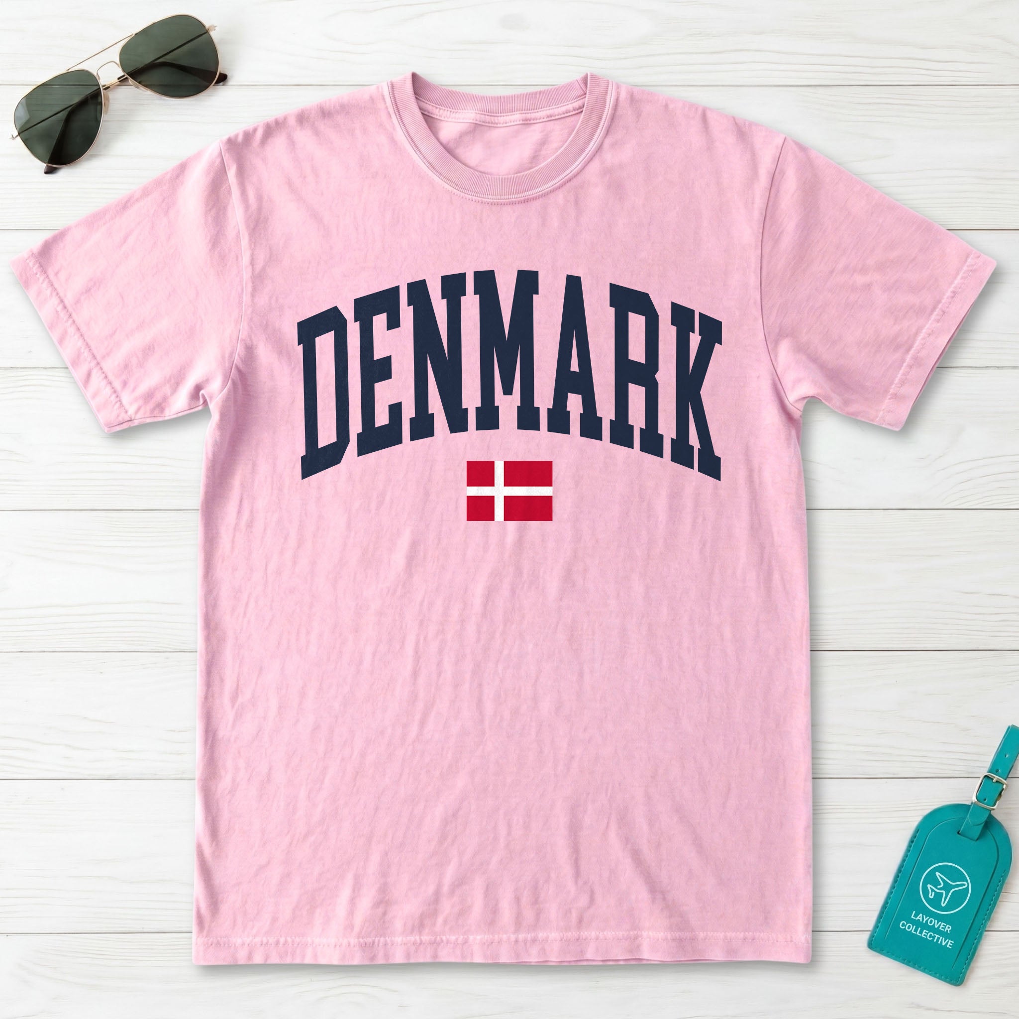 Denmark Collegiate Flag T-Shirt