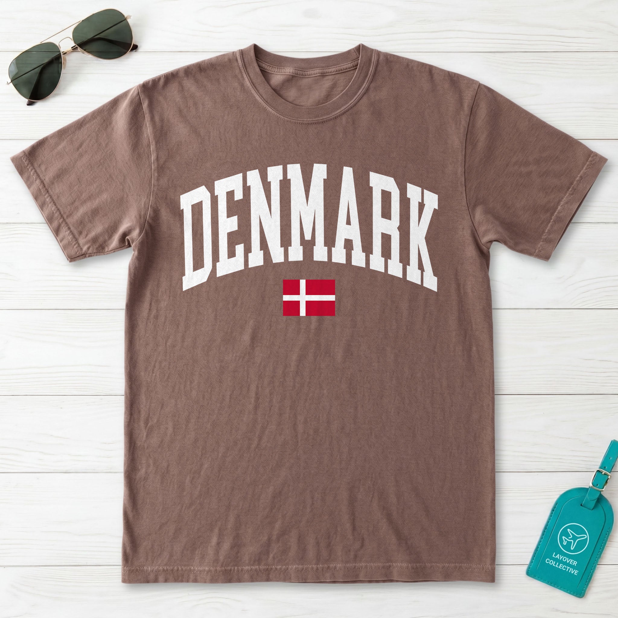 Denmark Collegiate Flag T-Shirt