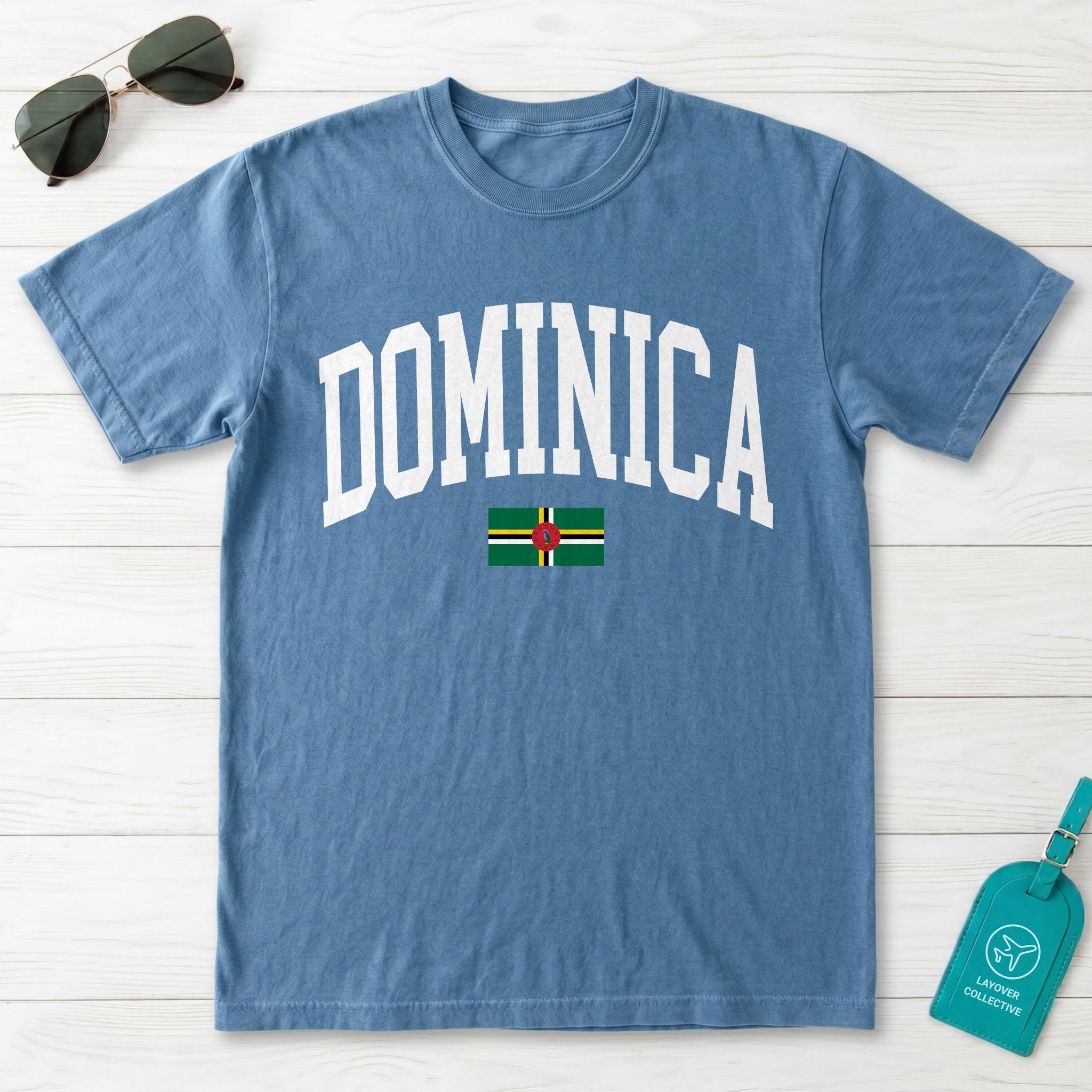 Dominica Collegiate Flag T-Shirt