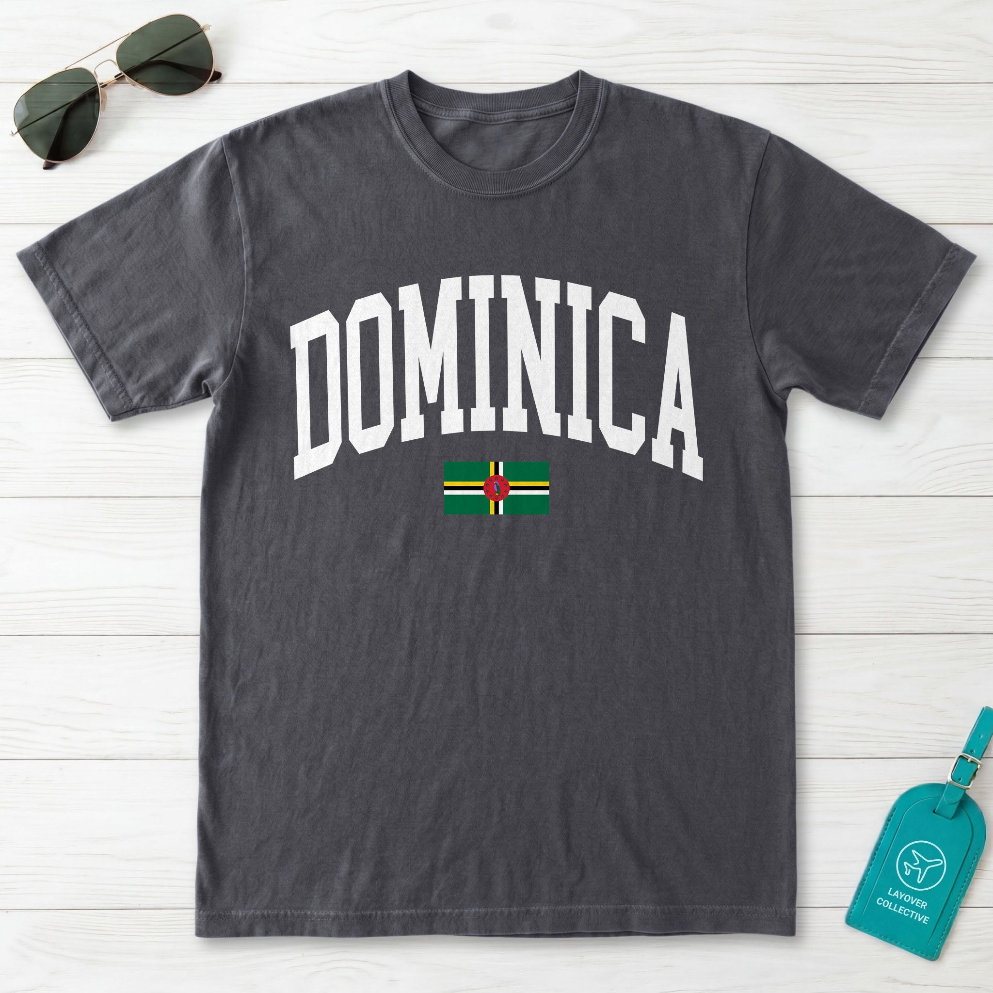 Dominica Collegiate Flag T-Shirt