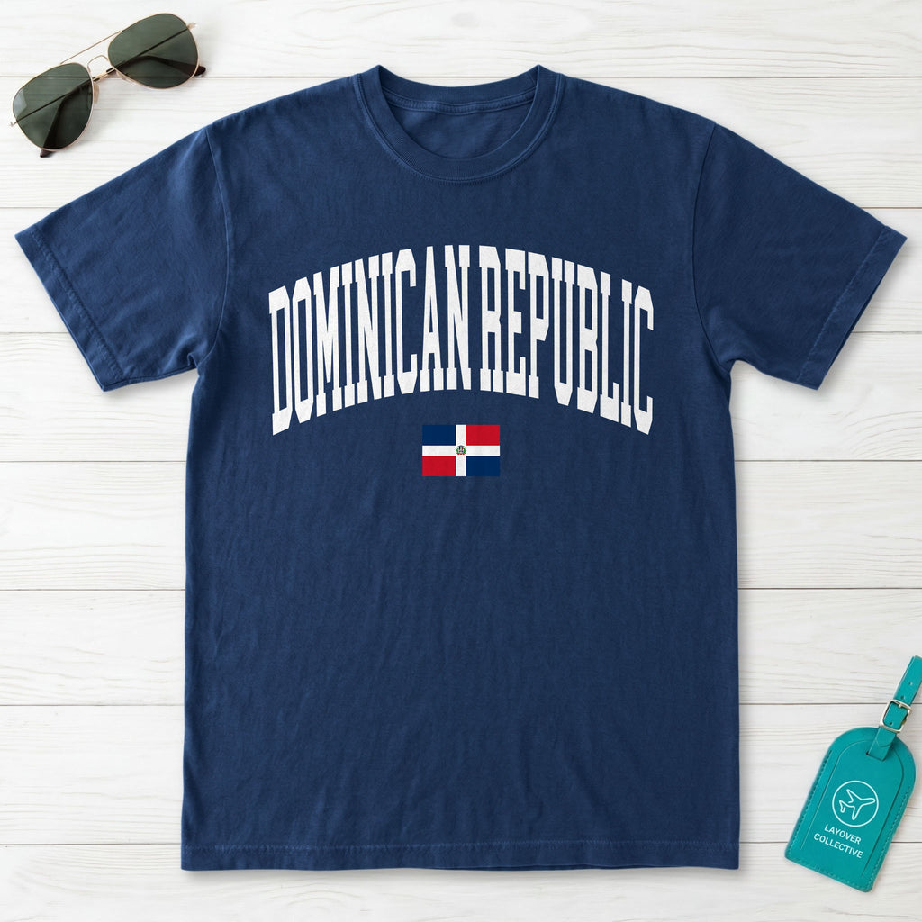 Dominican Republic Collegiate Flag T-Shirt