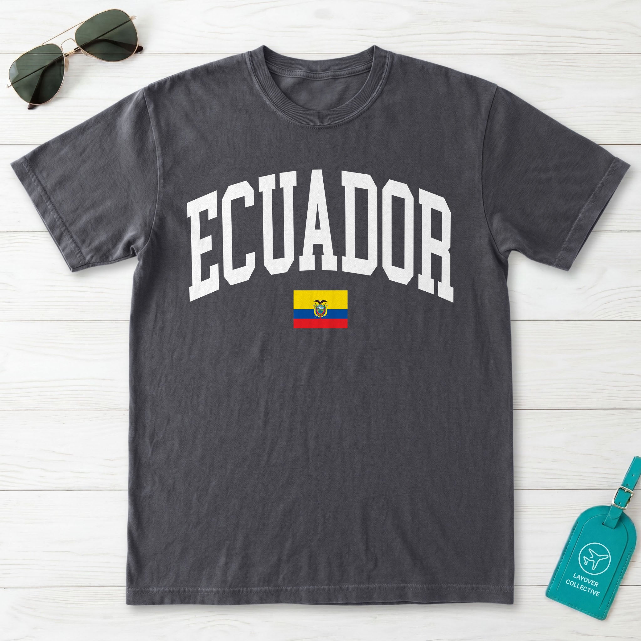 Ecuador Collegiate Flag T-Shirt