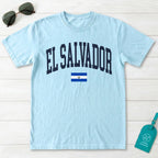 El Salvador Collegiate Flag T-Shirt