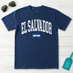 El Salvador Collegiate Flag T-Shirt
