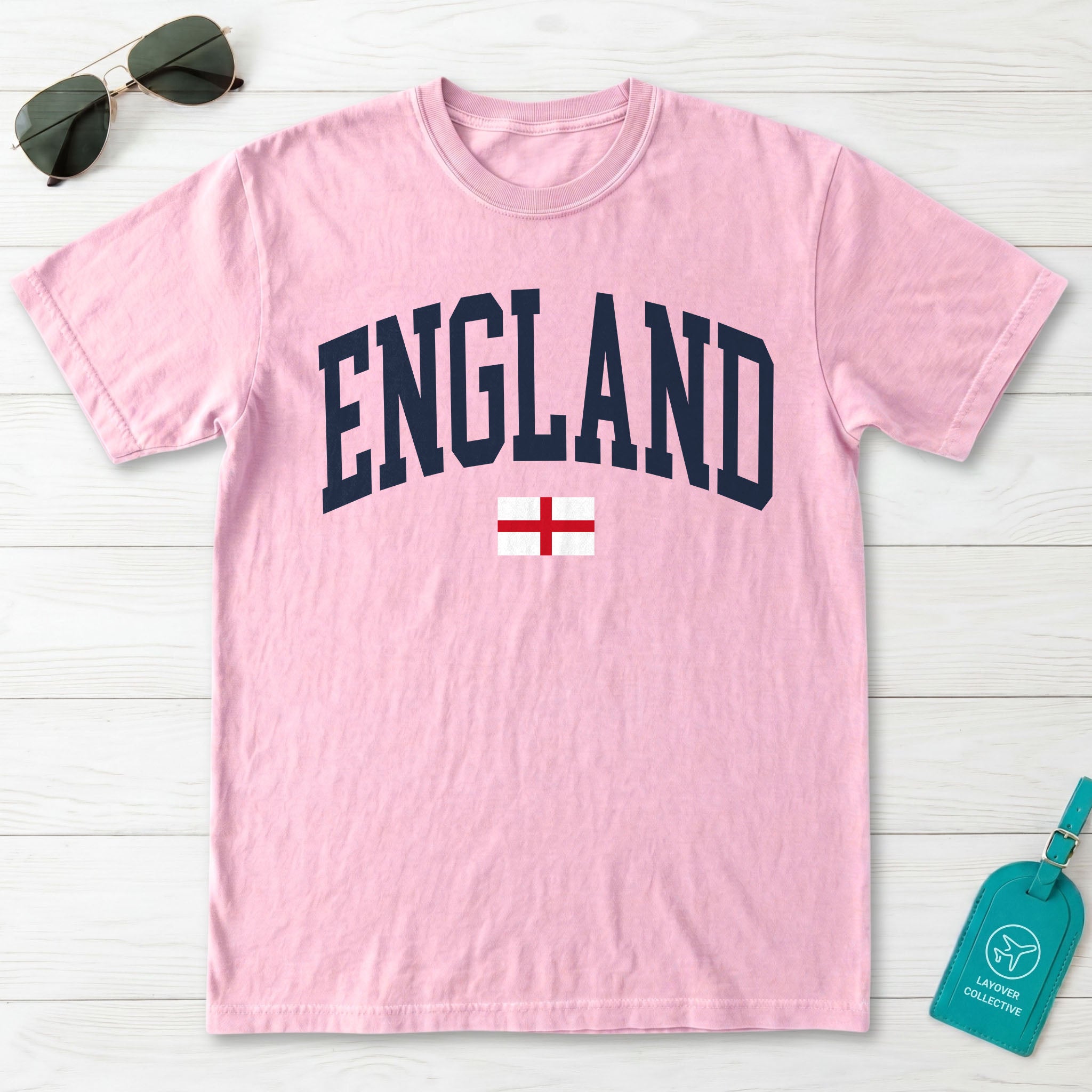 England Collegiate Flag T-Shirt