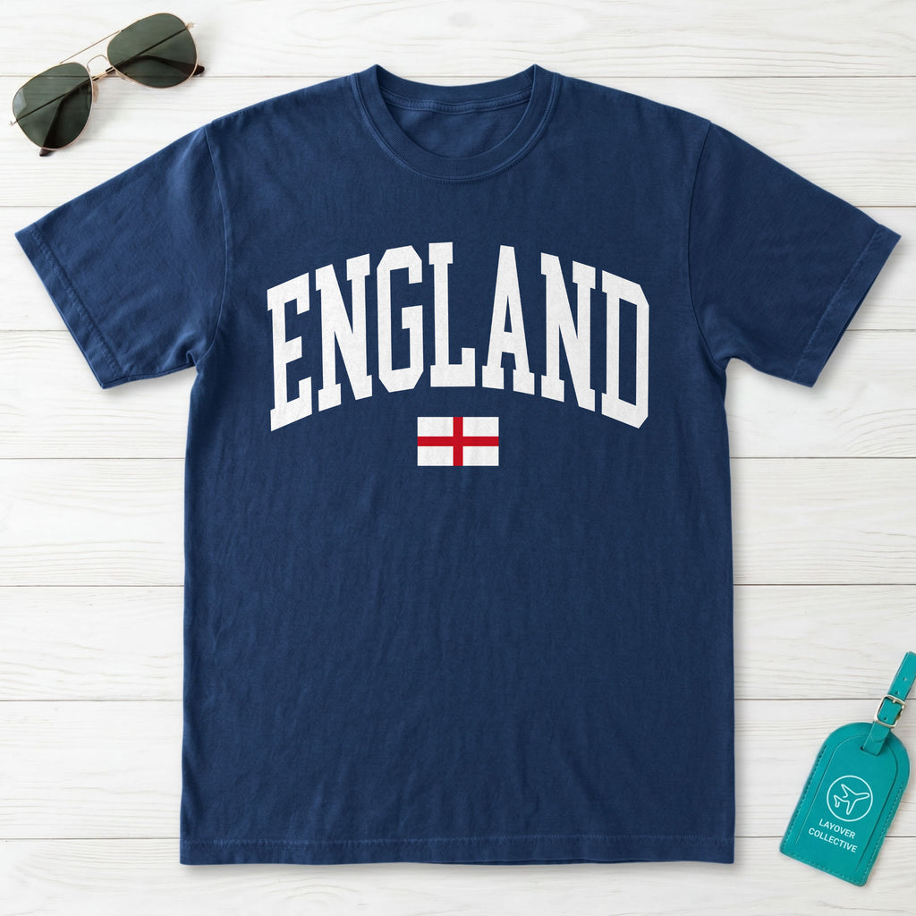 England Collegiate Flag T-Shirt