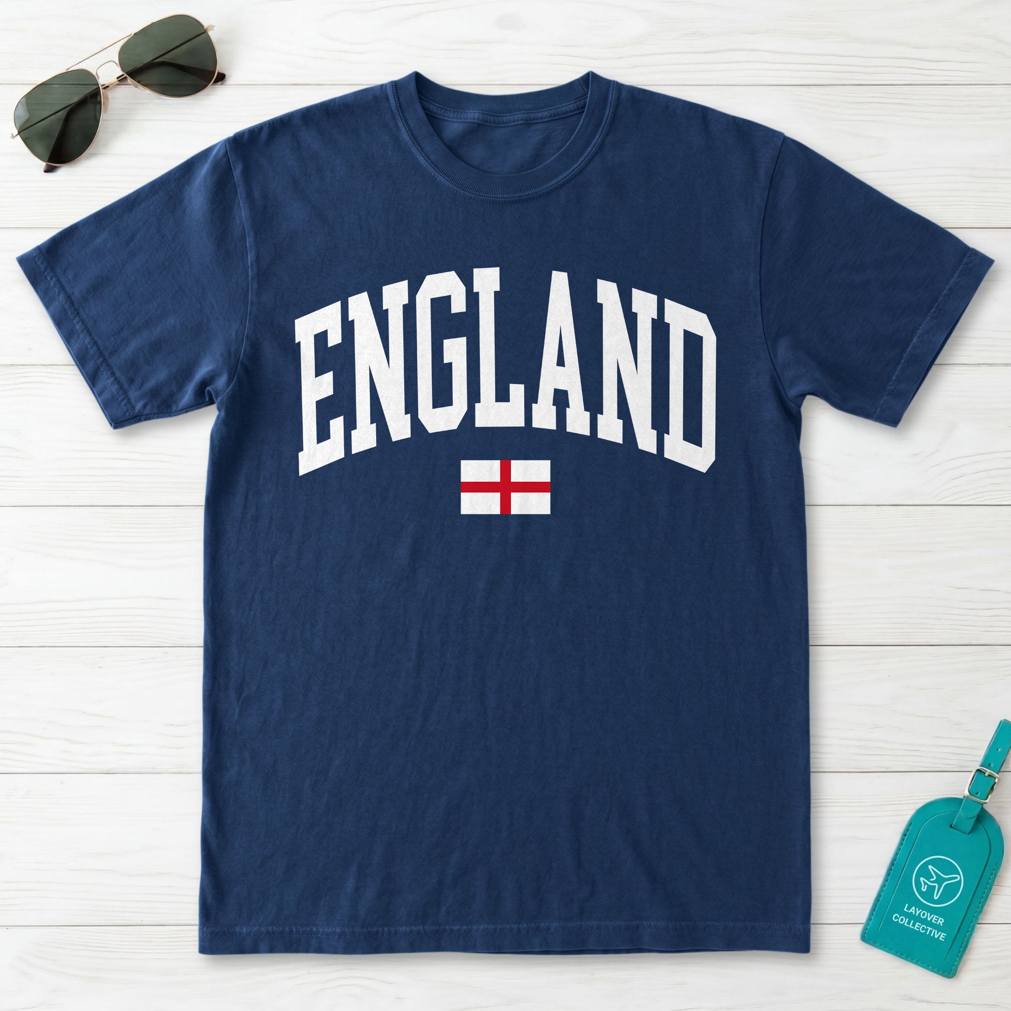 England Collegiate Flag T-Shirt