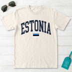 Estonia Collegiate Flag T-Shirt