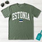 Estonia Collegiate Flag T-Shirt