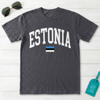 Estonia Collegiate Flag T-Shirt