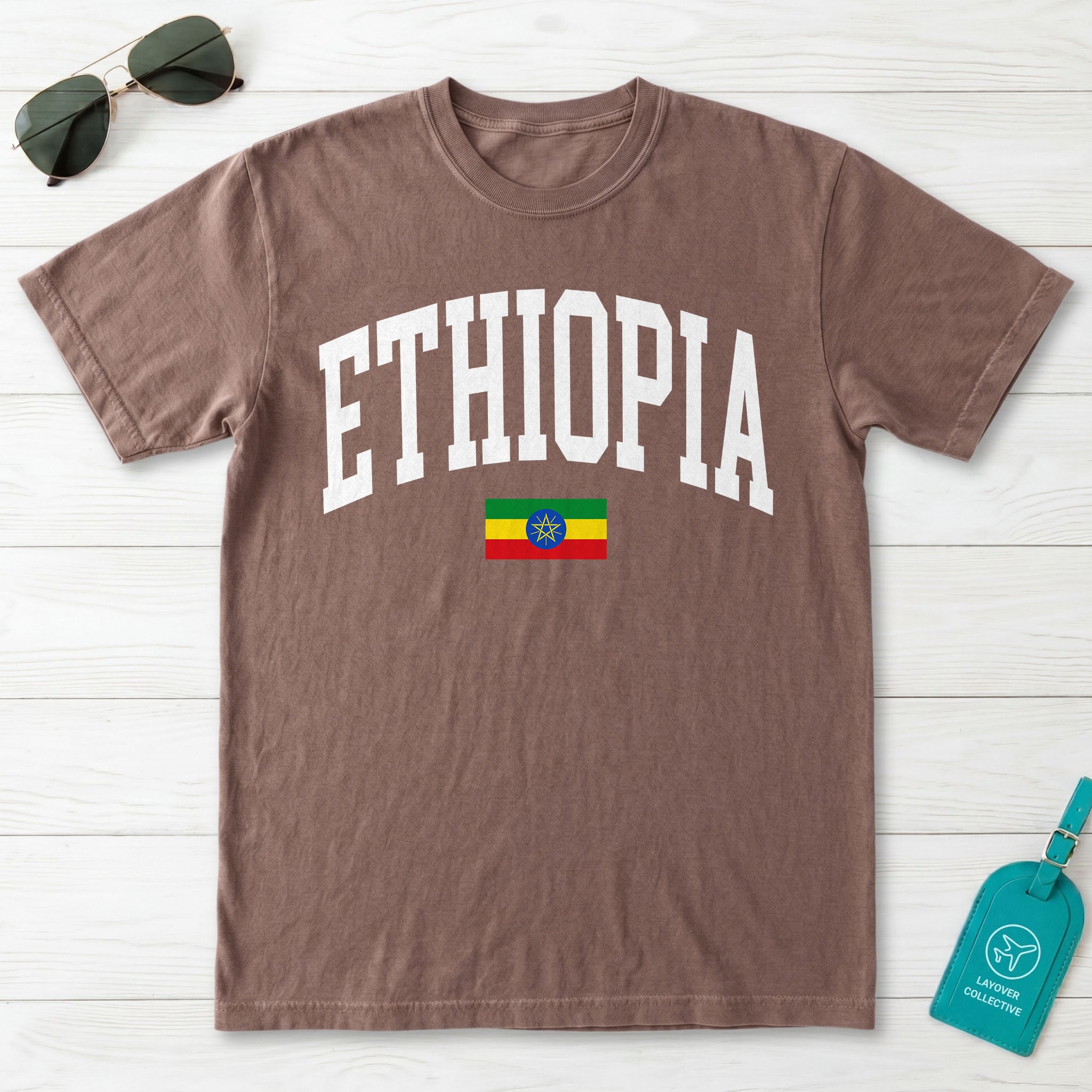 Ethiopia Collegiate Flag T-Shirt