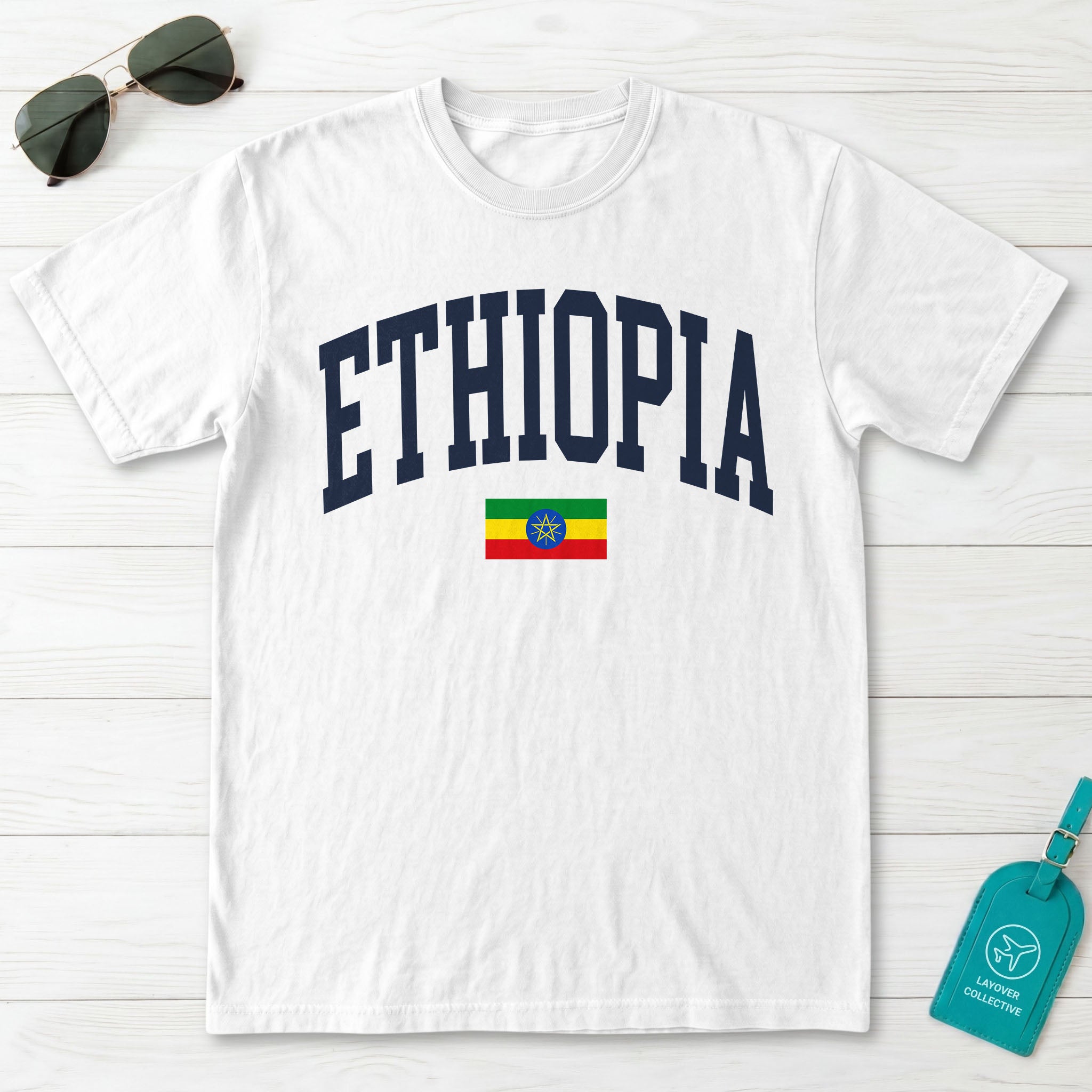 Ethiopia Collegiate Flag T-Shirt