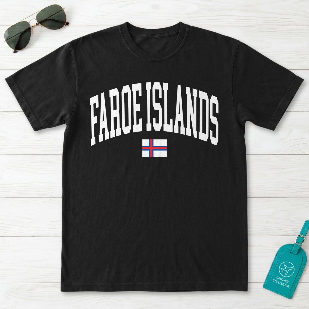 Faroe Islands Collegiate Flag T-Shirt