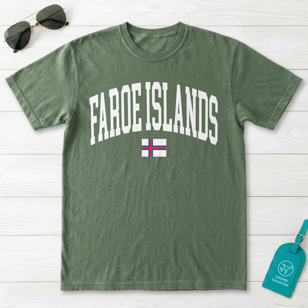Faroe Islands Collegiate Flag T-Shirt