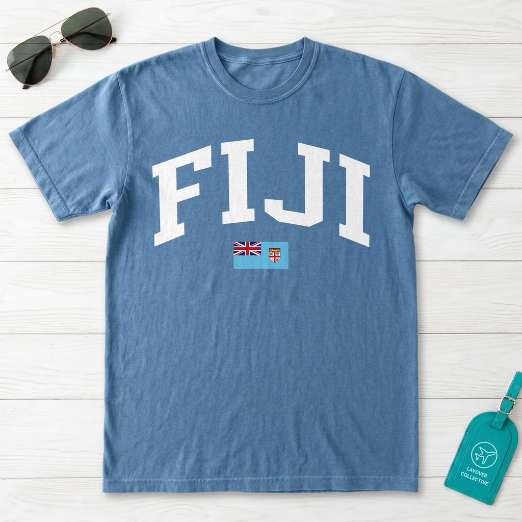 Fiji Collegiate Flag T-Shirt