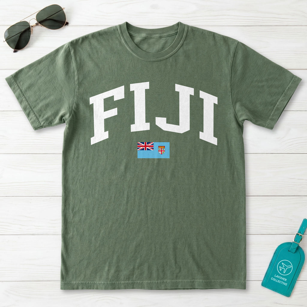 Fiji Collegiate Flag T-Shirt