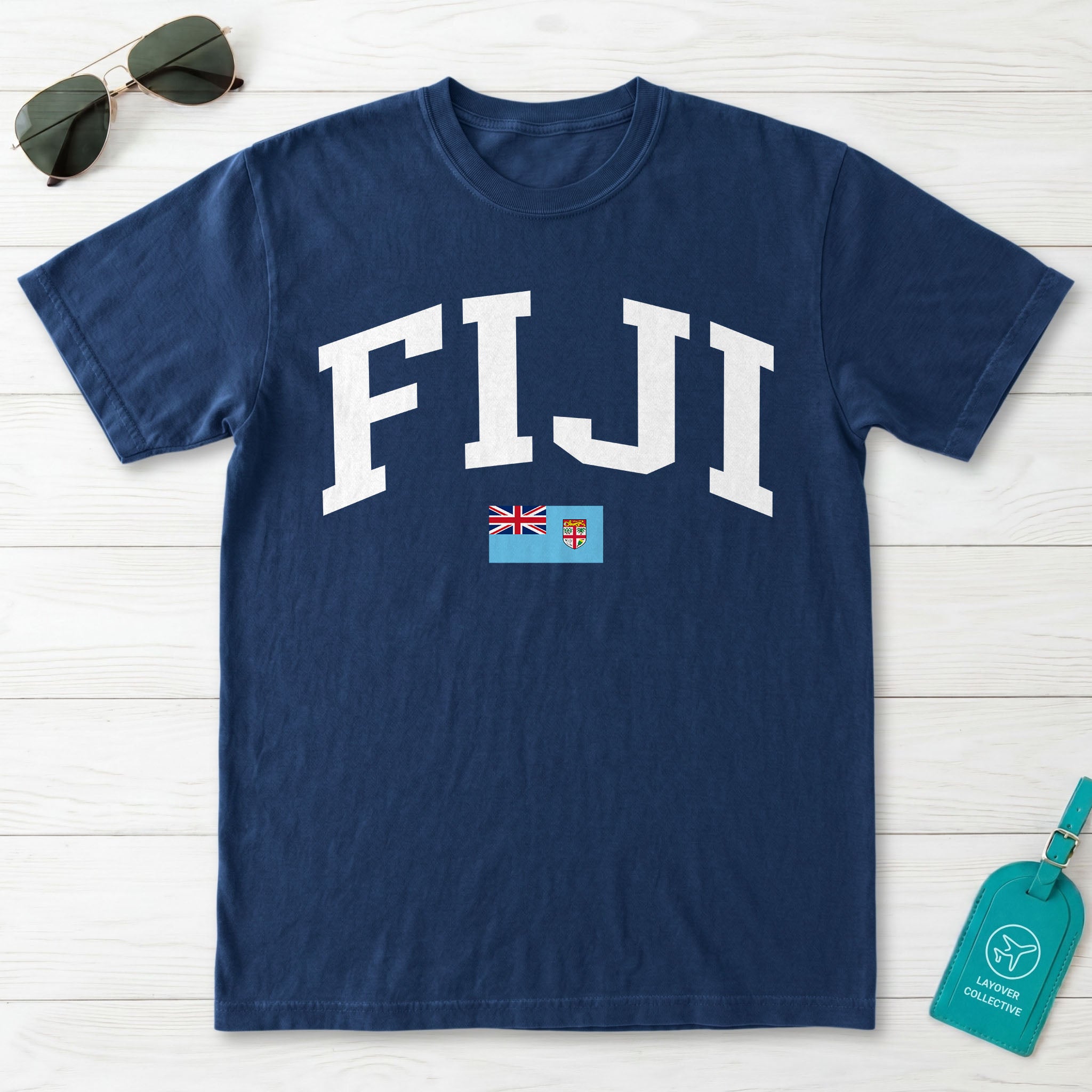 Fiji Collegiate Flag T-Shirt