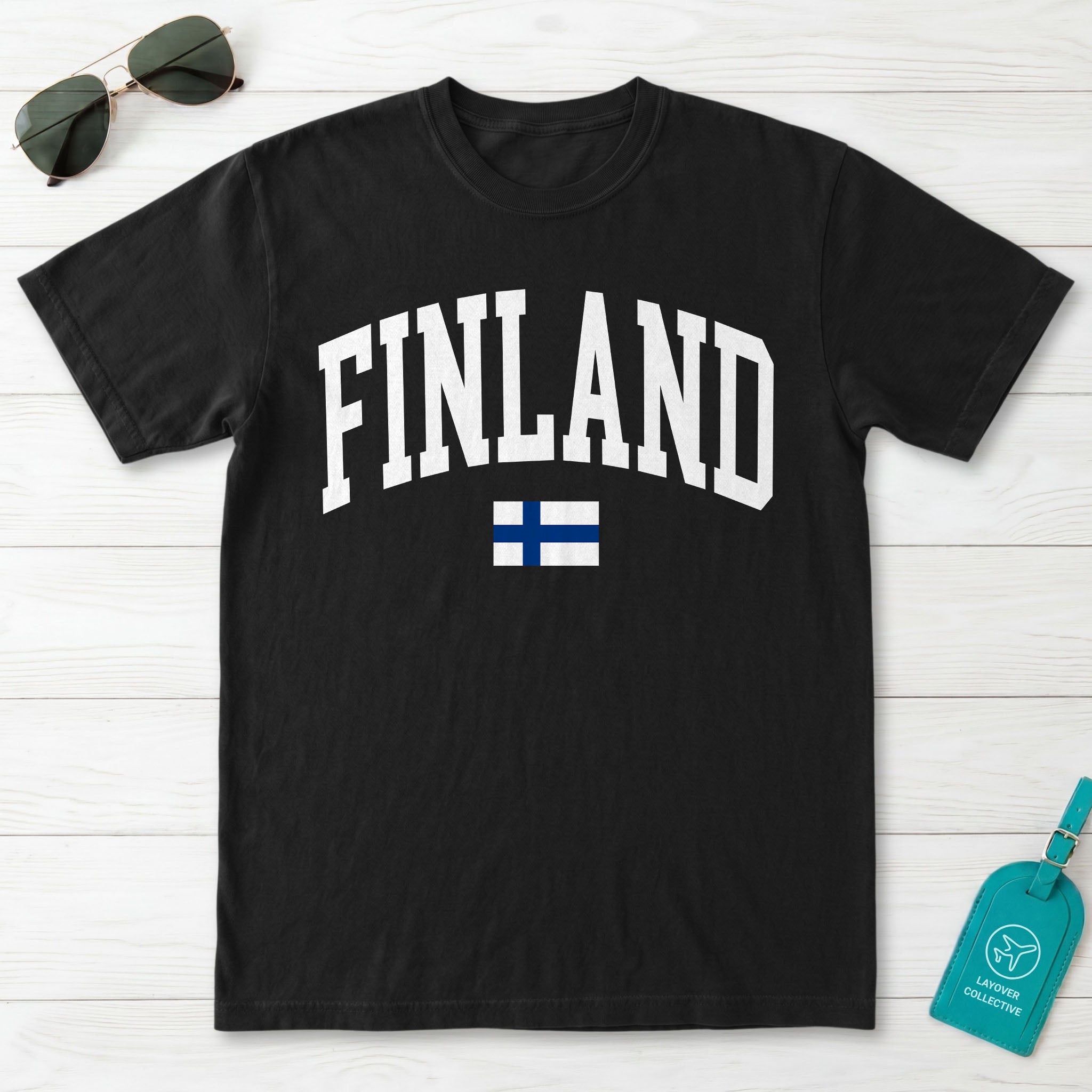 Finland Collegiate Flag T-Shirt