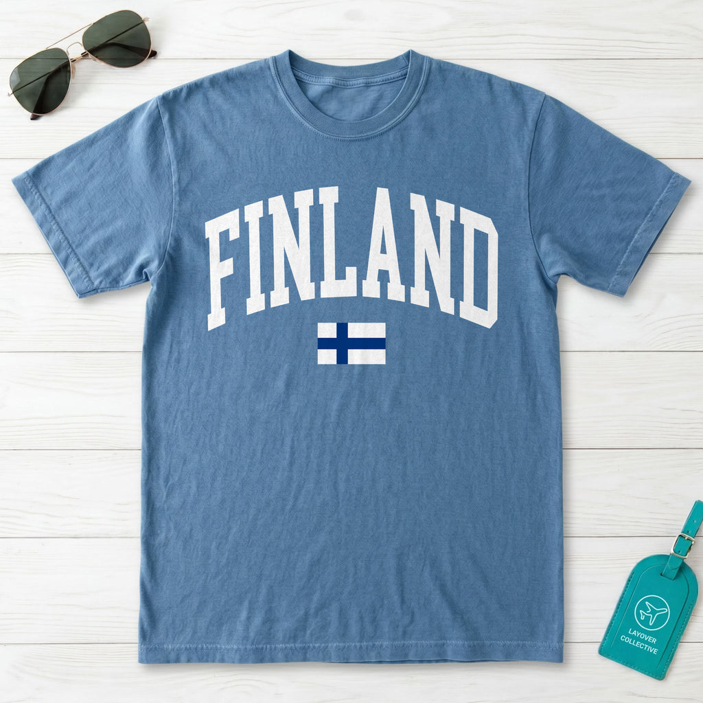 Finland Collegiate Flag T-Shirt