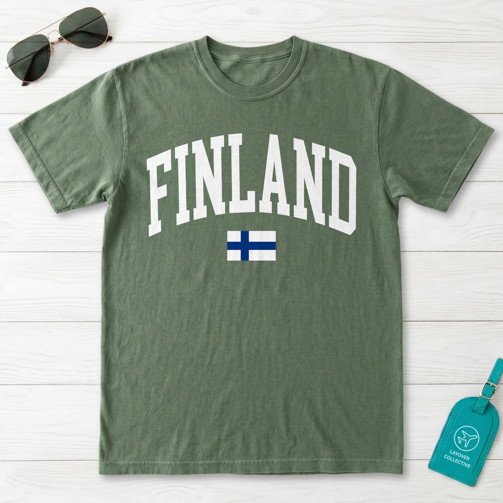Finland Collegiate Flag T-Shirt