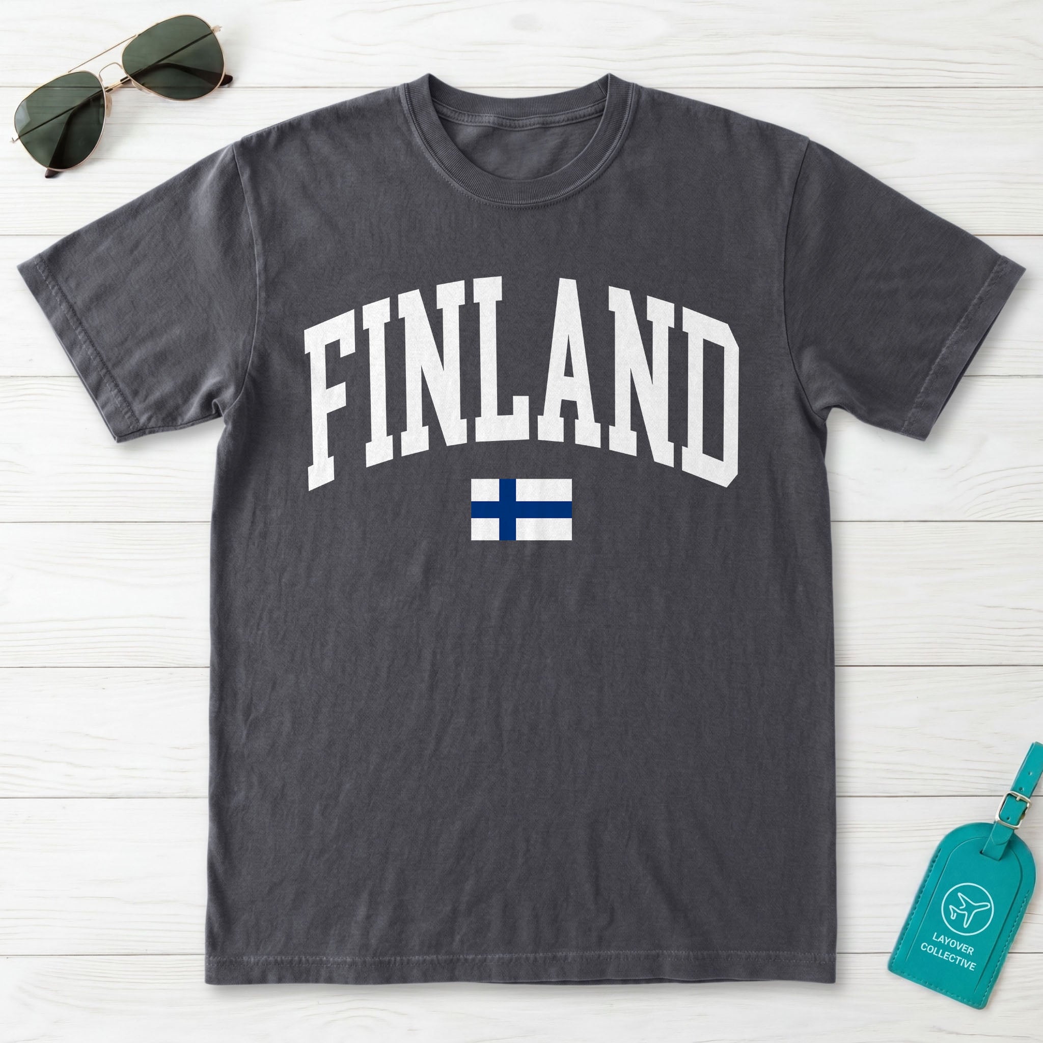 Finland Collegiate Flag T-Shirt