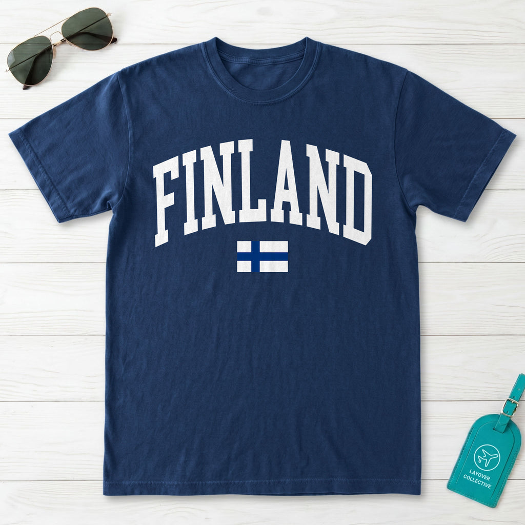 Finland Collegiate Flag T-Shirt